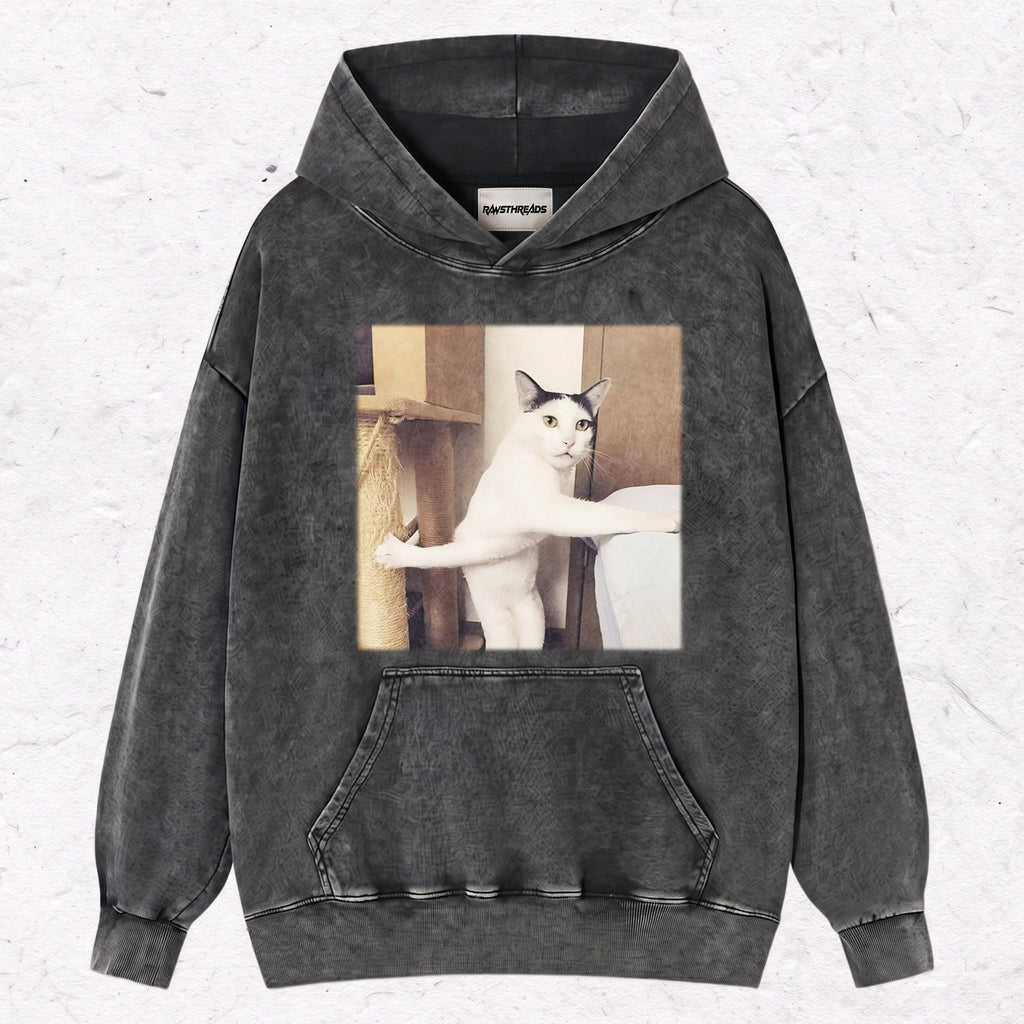 SILLY STANDING CAT TEE & SWEAT & HOOD