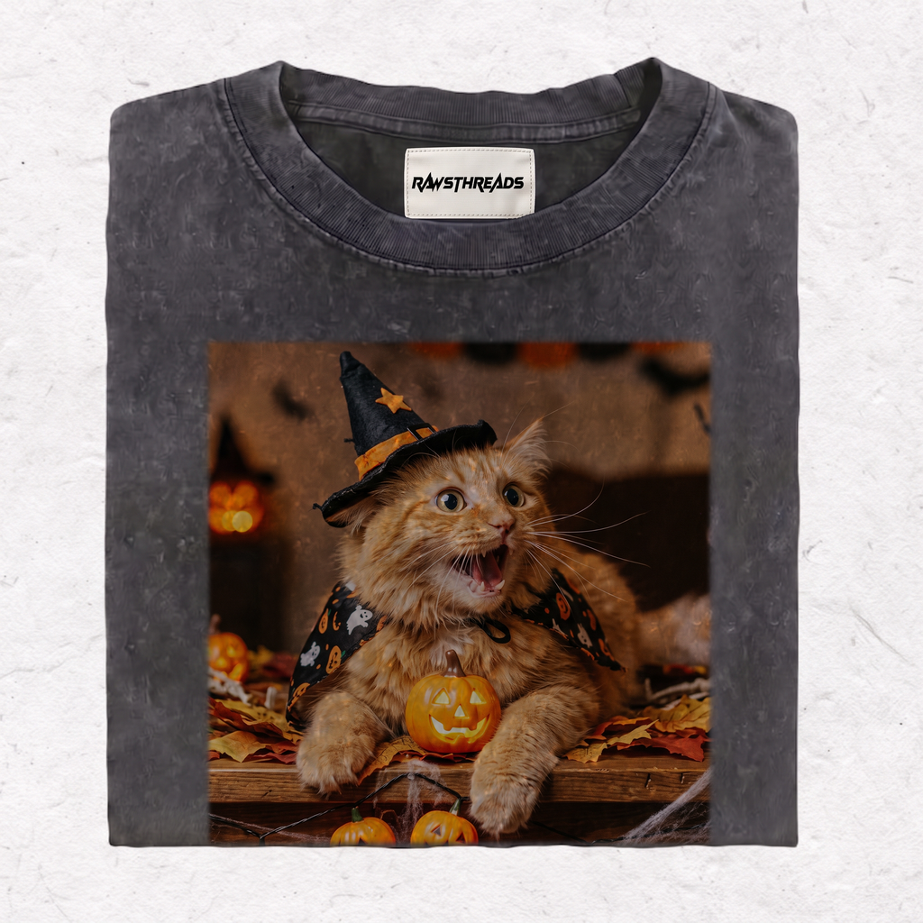 HALLOWEEN WITCH CAT TEE & SWEAT & HOOD