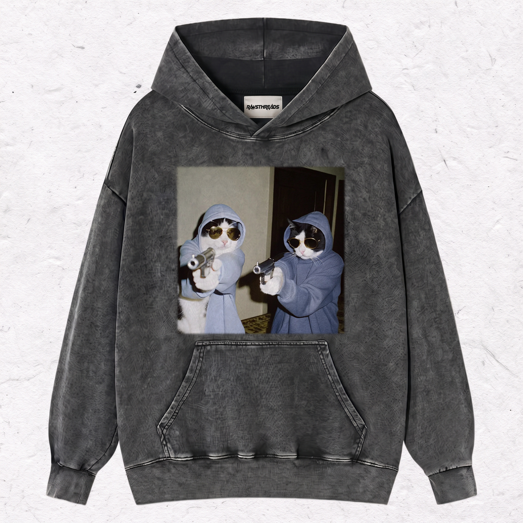 COOL GUNSLINGER FELINES TEE & SWEAT & HOOD