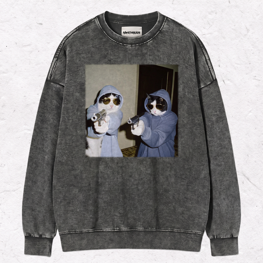 COOL GUNSLINGER FELINES TEE & SWEAT & HOOD