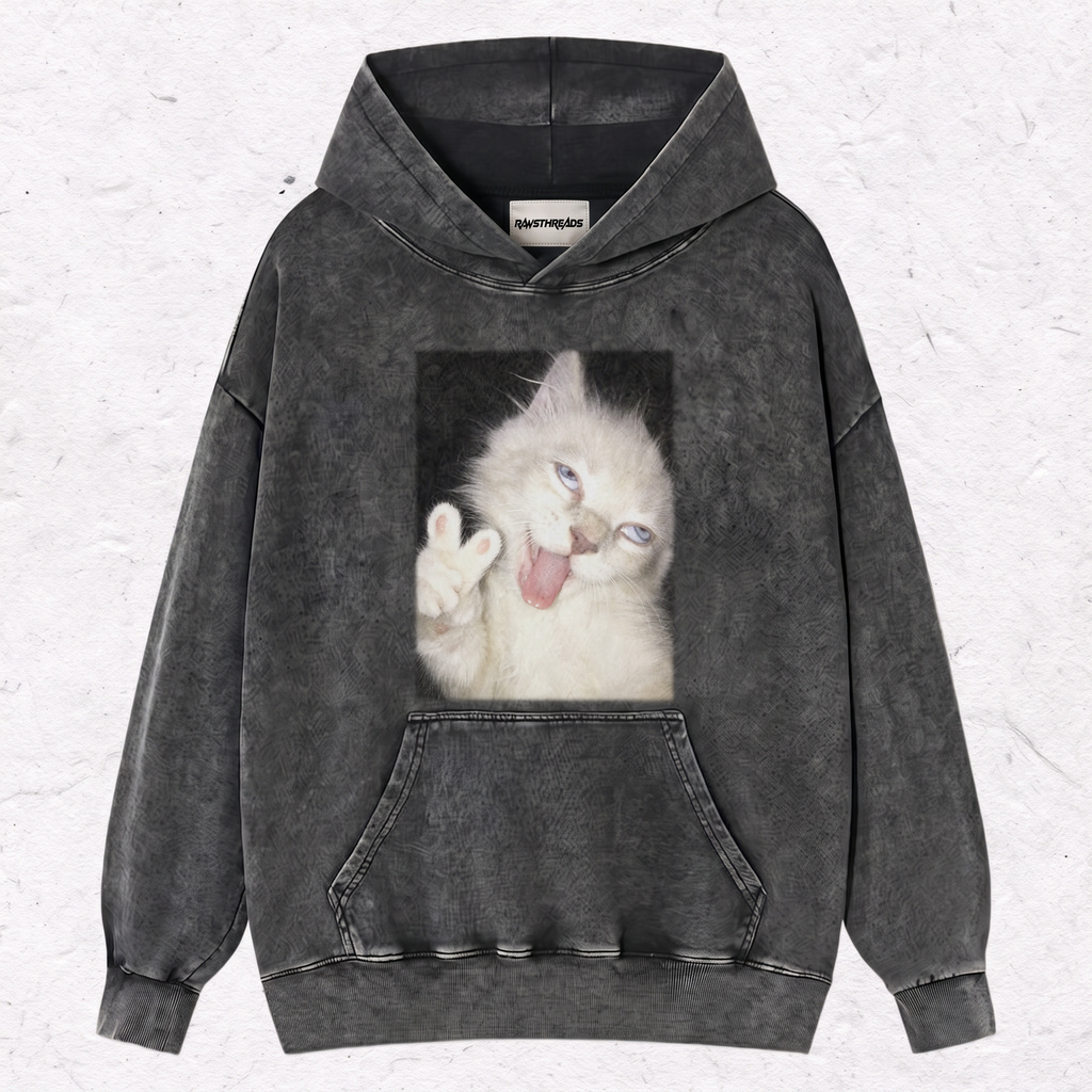 PEACE SIGN KITTEN TEE & SWEAT & HOOD