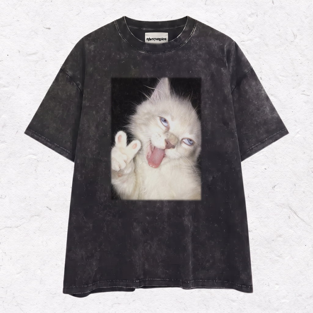 PEACE SIGN KITTEN TEE & SWEAT & HOOD