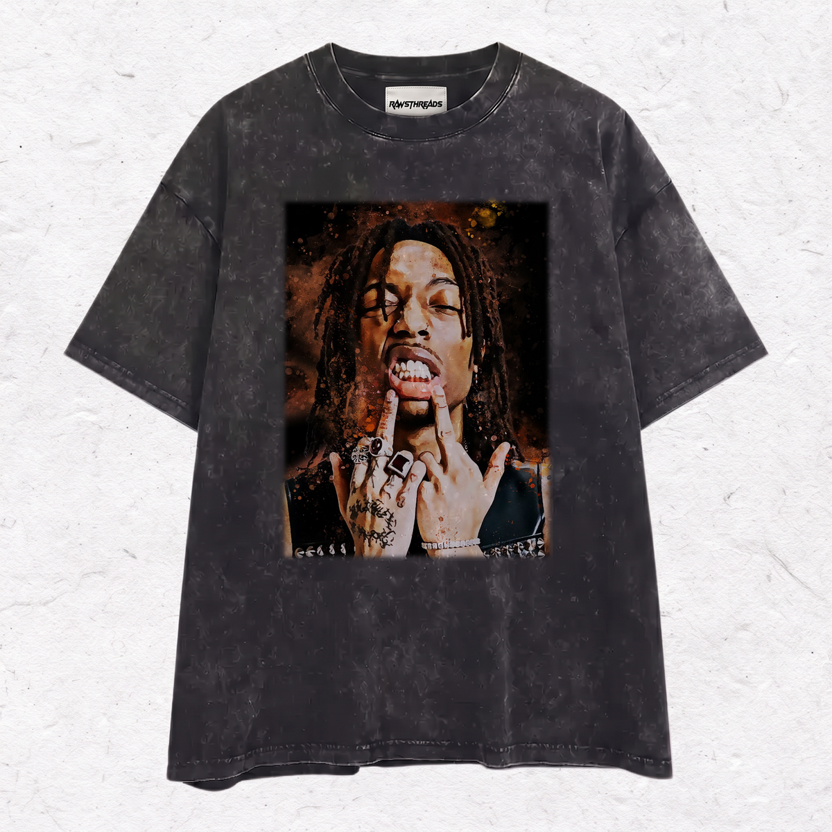 LIL TECCA MIDDLE FINGER TEE & SWEAT & HOOD