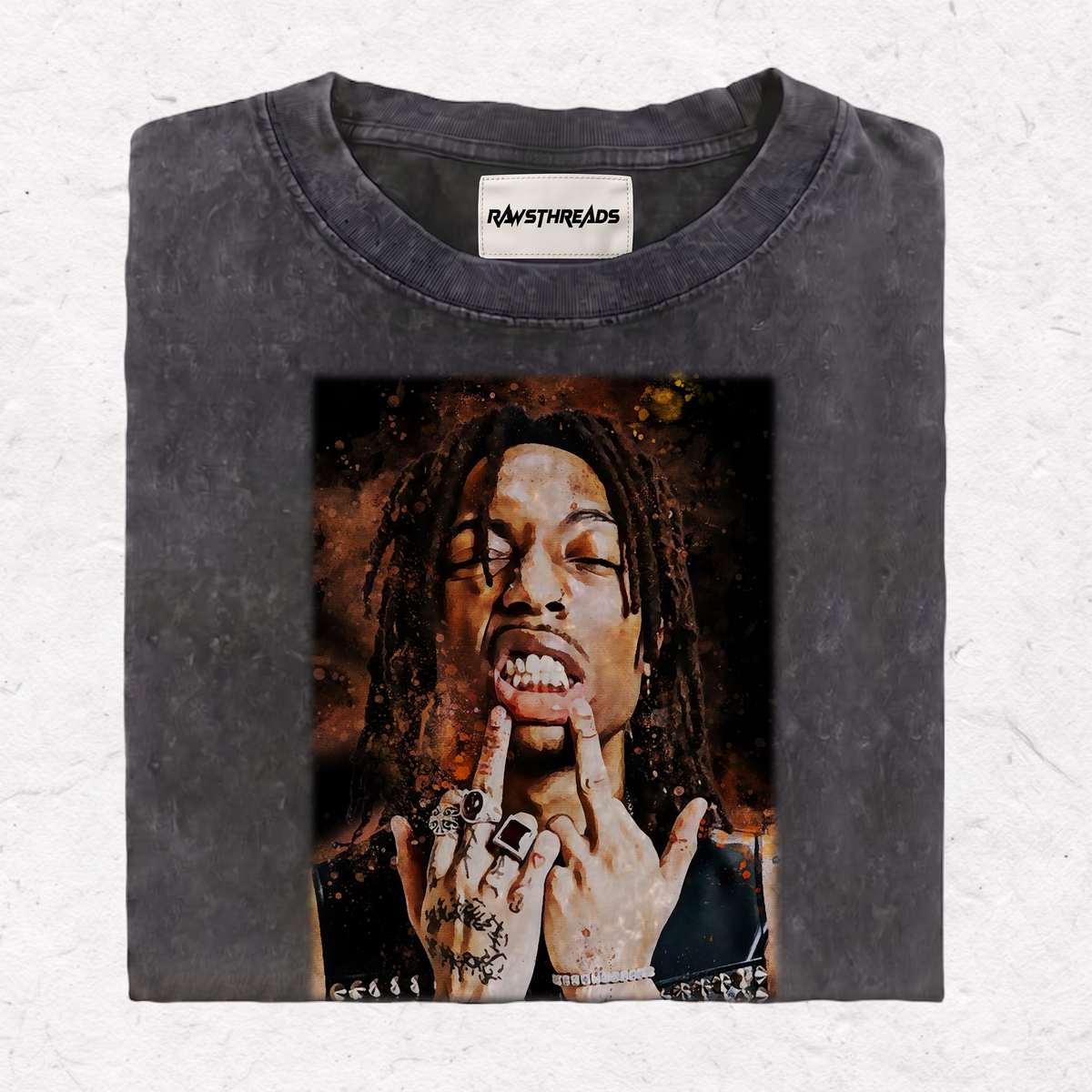 LIL TECCA MIDDLE FINGER TEE & SWEAT & HOOD