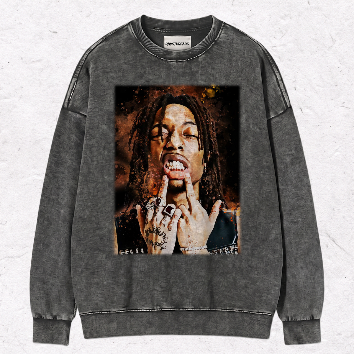 LIL TECCA MIDDLE FINGER TEE & SWEAT & HOOD
