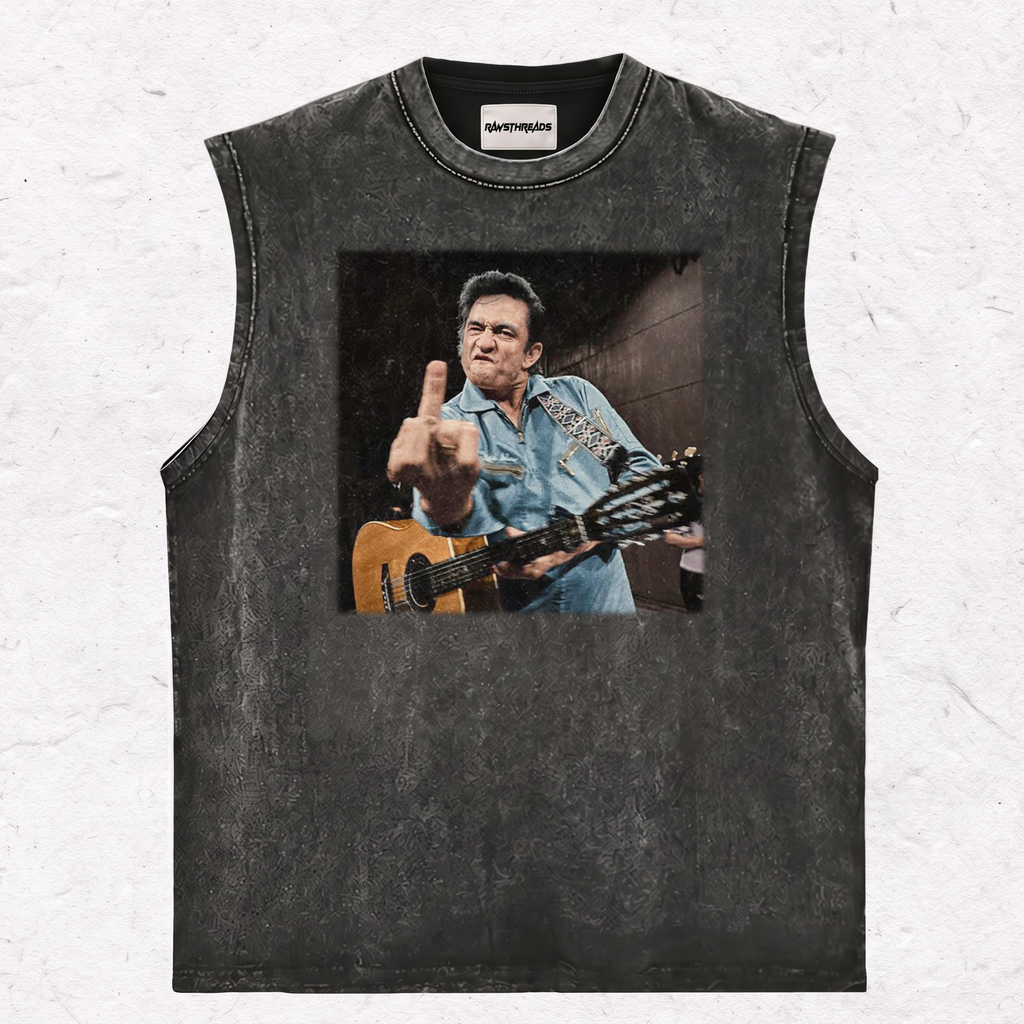 JOHNNY CASH MIDDLE FINGER TEE & SWEAT & HOOD