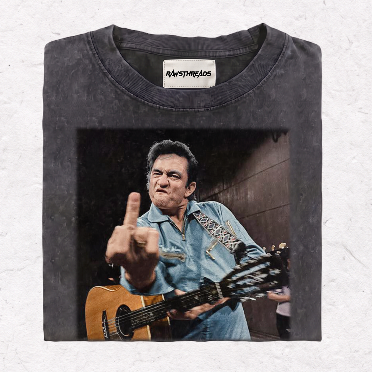 JOHNNY CASH MIDDLE FINGER TEE & SWEAT & HOOD