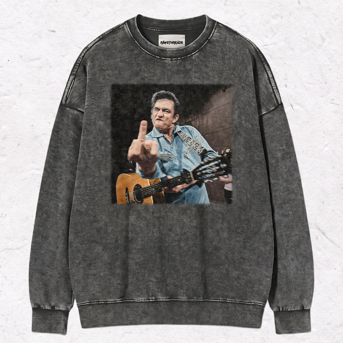 JOHNNY CASH MIDDLE FINGER TEE & SWEAT & HOOD