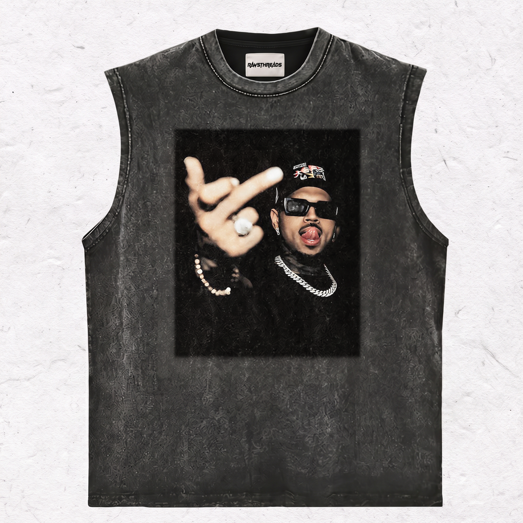 CHRIS BROWN V2 MIDDLE FINGER TEE & SWEAT & HOOD