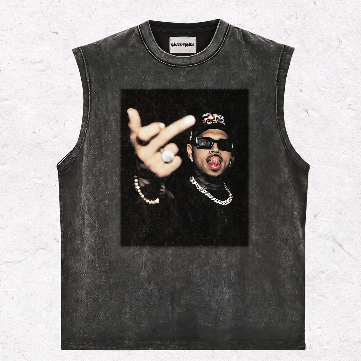 CHRIS BROWN V2 MIDDLE FINGER TEE & SWEAT & HOOD