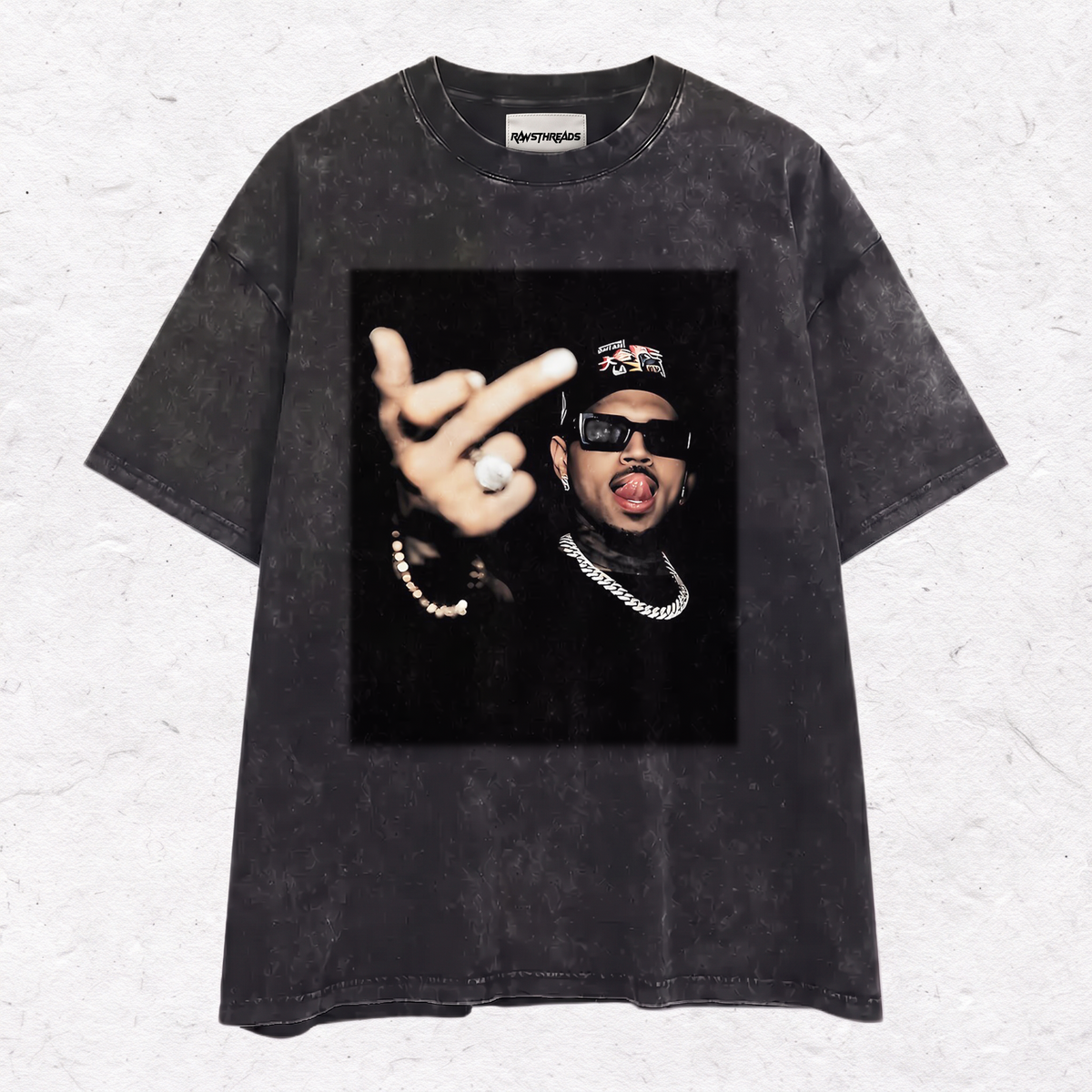 CHRIS BROWN V2 MIDDLE FINGER TEE & SWEAT & HOOD