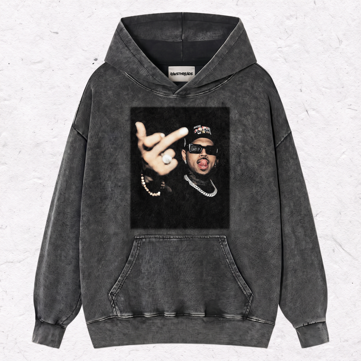 CHRIS BROWN V2 MIDDLE FINGER TEE & SWEAT & HOOD